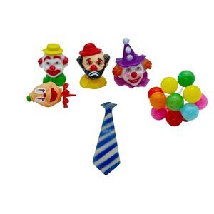 Vintage Wilton Clown Cake Toppers & Balloon Cluster